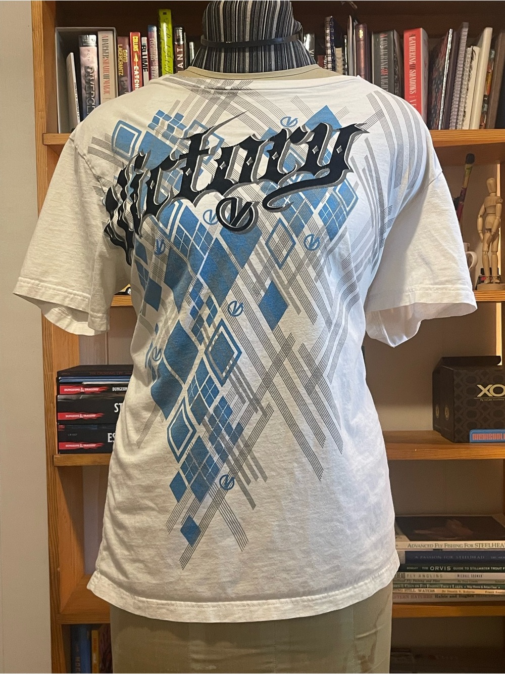 White & Blue Graphic Tee